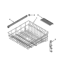 Upper Rack And Track Parts Diagram and Parts List for MDB6769PAQ0  Maytag Dishwasher