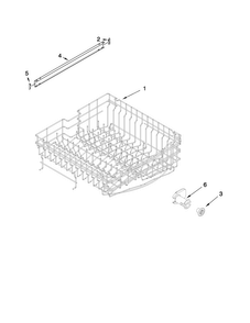 Upper Rack And Track Parts Diagram and Parts List for MDB7709AWS1  Maytag Dishwasher