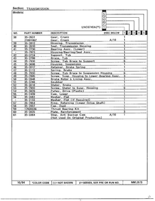 Transmission Page 3 Diagram and Parts List for 6740A  Norge Washer