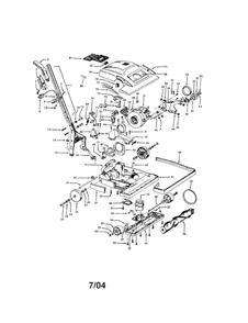 Main Body/handle/hood Diagram and Parts List for U7071-080  Hoover Upright Vacuum