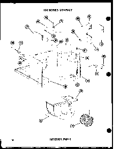 Interior Parts Diagram and Parts List for 12-2MW P54974-24R Amana Air Conditioner