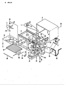 Cavity Diagram and Parts List for CM4110P  Crosley Microwave
