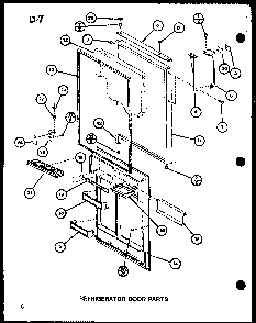 Refrigerator Door Parts Diagram and Parts List for TC18G-P75535-1W  Amana Refrigerator