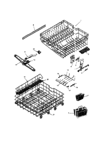 Track And Rack Diagram and Parts List for MDB8551AWW  Maytag Dishwasher