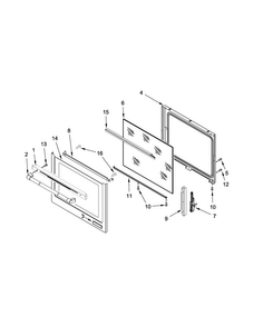 Door Parts Diagram and Parts List for JIS1450CDP0  Jenn-Air Range