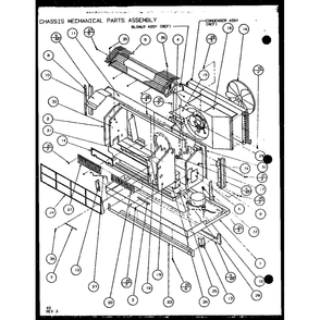 Chassis Mechanical Parts Assembly 4 Diagram and Parts List for PTH12400ER P9872129R Amana Air Conditioner