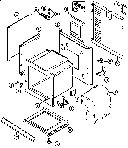 Body Diagram and Parts List for 6294576  Maytag Range
