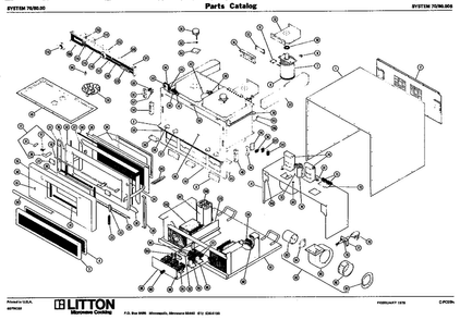 Replacement Parts Diagram and Parts List for 70 80007 Amana Microwave