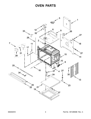 Oven Parts Diagram and Parts List for JJW2430DP03  Maytag Wall Oven
