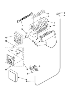 Icemaker Parts Diagram and Parts List for MSD2572VES03  Maytag Refrigerator