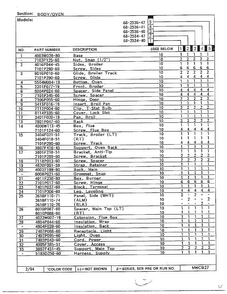 Body/oven Page 2 Diagram and Parts List for 68-2534-40  Magic Chef Range