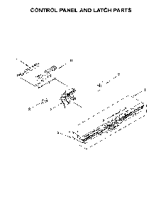 Control Panel And Latch Parts Diagram and Parts List for 66514752N512  Kenmore Dishwasher