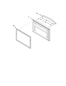 Freezer Door Parts Diagram and Parts List for AFF2534FES5  Amana Refrigerator