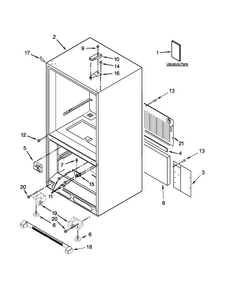 Cabinet Parts Diagram and Parts List for MBL1957DEM00  Maytag Refrigerator