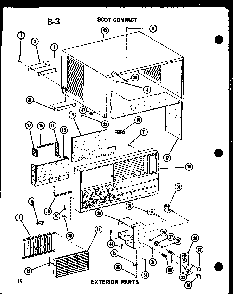 Exterior Parts Diagram and Parts List for 11-5J P54336-67R Amana Air Conditioner