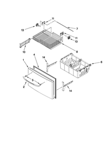 Part Location Diagram of WPW10252297 Whirlpool Handle