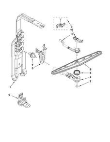 Upper Wash And Rinse Parts Diagram and Parts List for MDB8959AWW0  Maytag Dishwasher