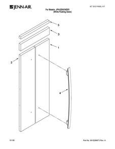Panel Kit Parts Diagram and Parts List for JPK42SNXWSF0  Jenn-Air Refrigerator