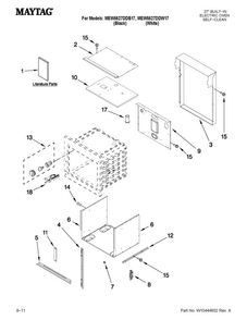 Oven Parts Diagram and Parts List for MEW5527DDB17  Maytag Wall Oven