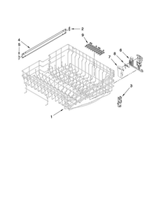 Upper Rack And Track Parts Diagram and Parts List for MDB8859AWW3  Maytag Dishwasher