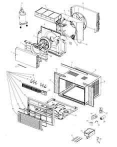 Cabinet Parts Diagram and Parts List for ACD125R  Amana Air Conditioner
