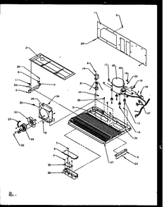 Machine Compartment Diagram and Parts List for SZD27NL-P1162410WL  Amana Refrigerator