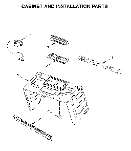 Cabinet and installation parts Diagram and Parts List for MMV5220FZ6  Maytag Microwave