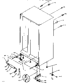 Drain System & Rollers Diagram and Parts List for SSD522NBW-P1181001WW  Amana Refrigerator