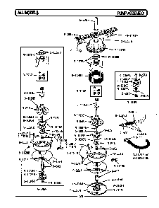 Pump Assembly Diagram and Parts List for WC482  Maytag Dishwasher