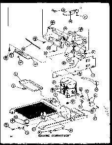 Machine Compartment Diagram and Parts List for IMP2800A-P77314-1W  Amana Refrigerator