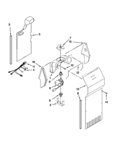 Air Flow Parts Diagram and Parts List for MSD2573VEW00  Maytag Refrigerator