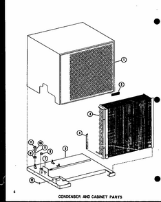 Condenser And Cabinet Parts (erhq24/p55200-49c) (erhq30/p55200-52c) (rhq36/p55200-53c) Diagram and Parts List for RHA48-003 P55201-50C Amana Air Conditioner