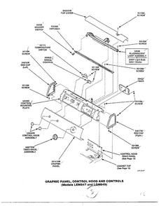 Graphic Panel/control Hood And Controls Page 8 Diagram and Parts List for 7493-LEM437  Amana Dryer