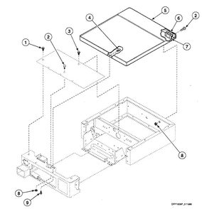 Cabinet Top Diagram and Parts List for SSE717LF  Speed Queen Dryer