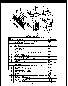 Section 2 Diagram and Parts List for DCS211-1H-OA  Caloric Dishwasher