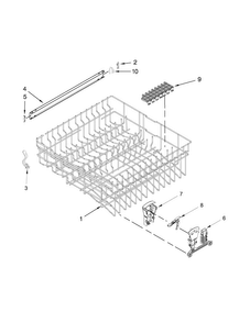 Upper Rack And Track Parts Diagram and Parts List for MDB8949SBB3  Maytag Dishwasher