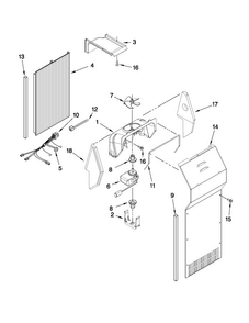 Air Flow Parts Diagram and Parts List for MSD2559XEB01  Maytag Refrigerator