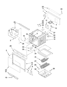 Oven Parts Diagram and Parts List for JGRP430WP01  Jenn-Air Range