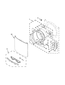 Door Parts Diagram and Parts List for MED8150EW0  Maytag Dryer