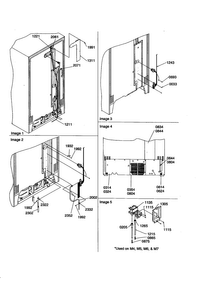 Cabinet Back And Water Valve Diagram and Parts List for SXD23VL-P1315301WL  Amana Refrigerator