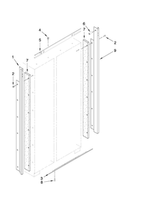 Cabinet Trim Parts Diagram and Parts List for JS42NXFXDW02  Jenn-Air Refrigerator