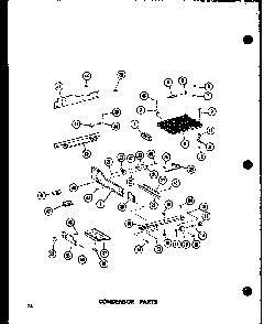 Condensor Parts Diagram and Parts List for ESR22N-P73320-45W  Amana Refrigerator