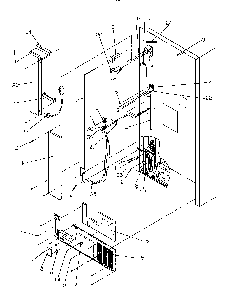 Cabinet Back Diagram and Parts List for TR522SW-P1182701WW  Amana Refrigerator