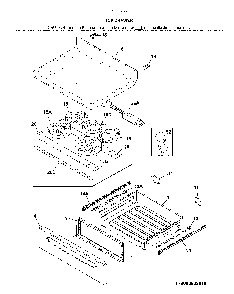 Top/Drawer Diagram and Parts List for 79092632810  Kenmore Range