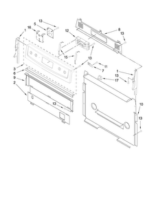 Part Location Diagram of WPW10292029 Whirlpool Control Panel - White