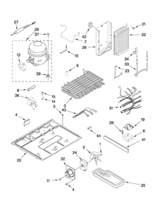 Unit Parts Diagram and Parts List for JCD2595WES01  Jenn-Air Refrigerator