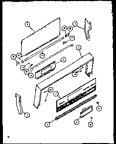 Control Panel Diagram and Parts List for RLS363UW-P1141092NW  Caloric Range