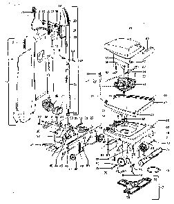 Main Assembly Diagram and Parts List for U4519  Hoover Upright Vacuum