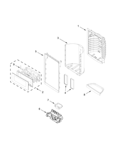 Part Location Diagram of W10322864 Whirlpool TRIM-DISPR