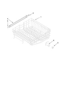 Upper Rack And Track Parts Diagram and Parts List for MDB7809AWB1  Maytag Dishwasher